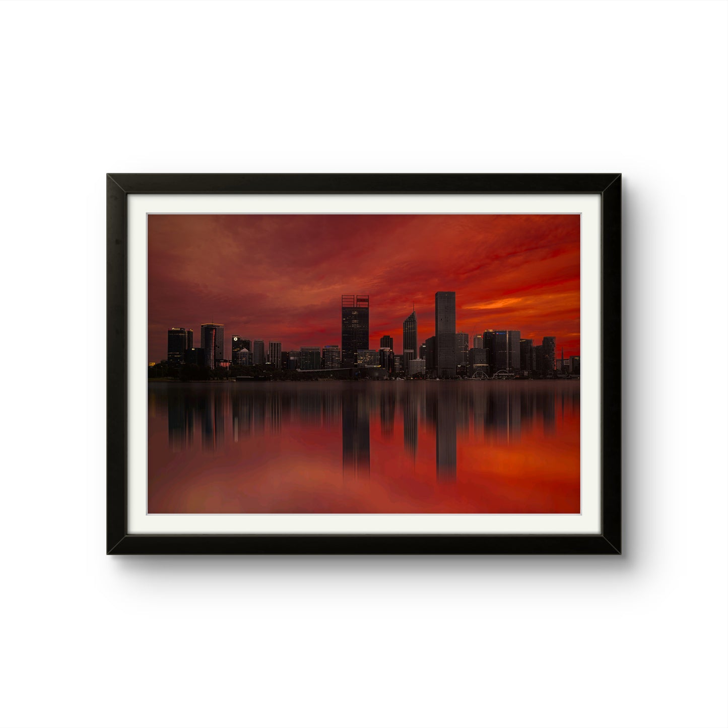 Golden Horizon - Sunrise Over Perth City - Framed Print-Gilham-Martin Studio